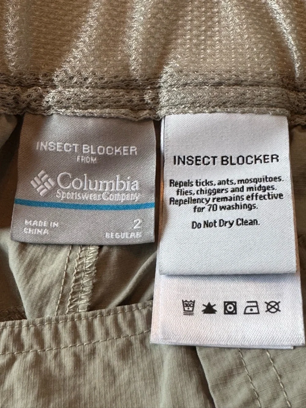 Columbia Insect Blocker Light tan Women's Outdoor pants sz 2 - Picture 7 of 7